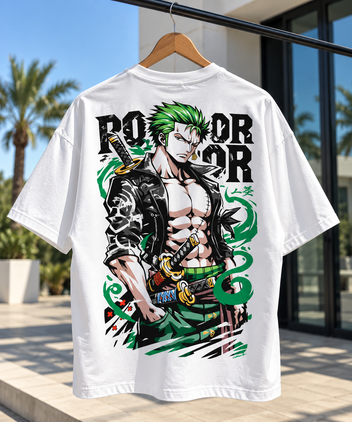 Roronoa Zoro Oversized T-Shirt – Anime Streetwear | Fabrizo Fashion