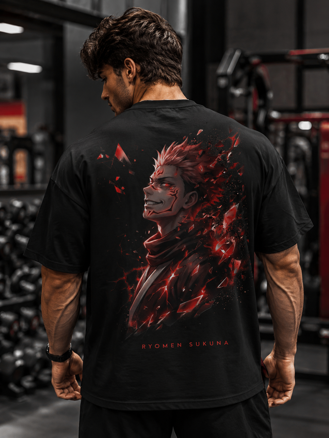 Ryomen Sukuna Oversized Anime T-Shirt – King of Curses Edition