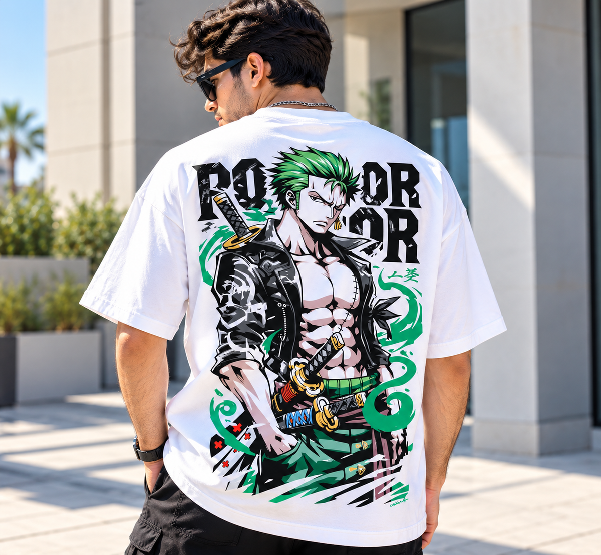 Roronoa Zoro Oversized T-Shirt – Anime Streetwear | Fabrizo Fashion