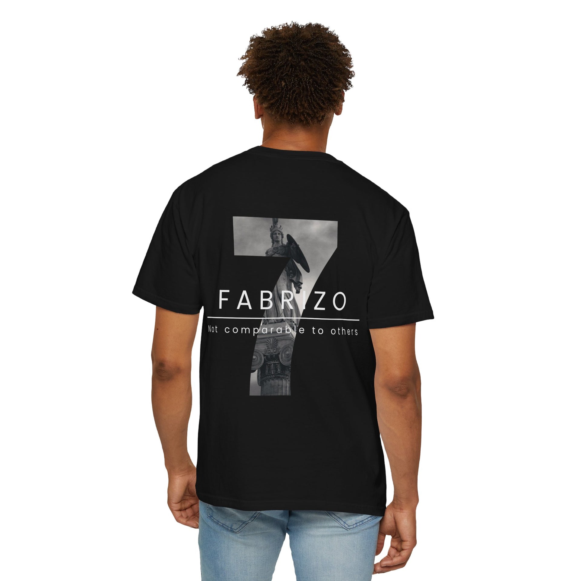 FABRIZO Signature 7 Black Graphic T-Shirt – Premium Streetwear in Dubai