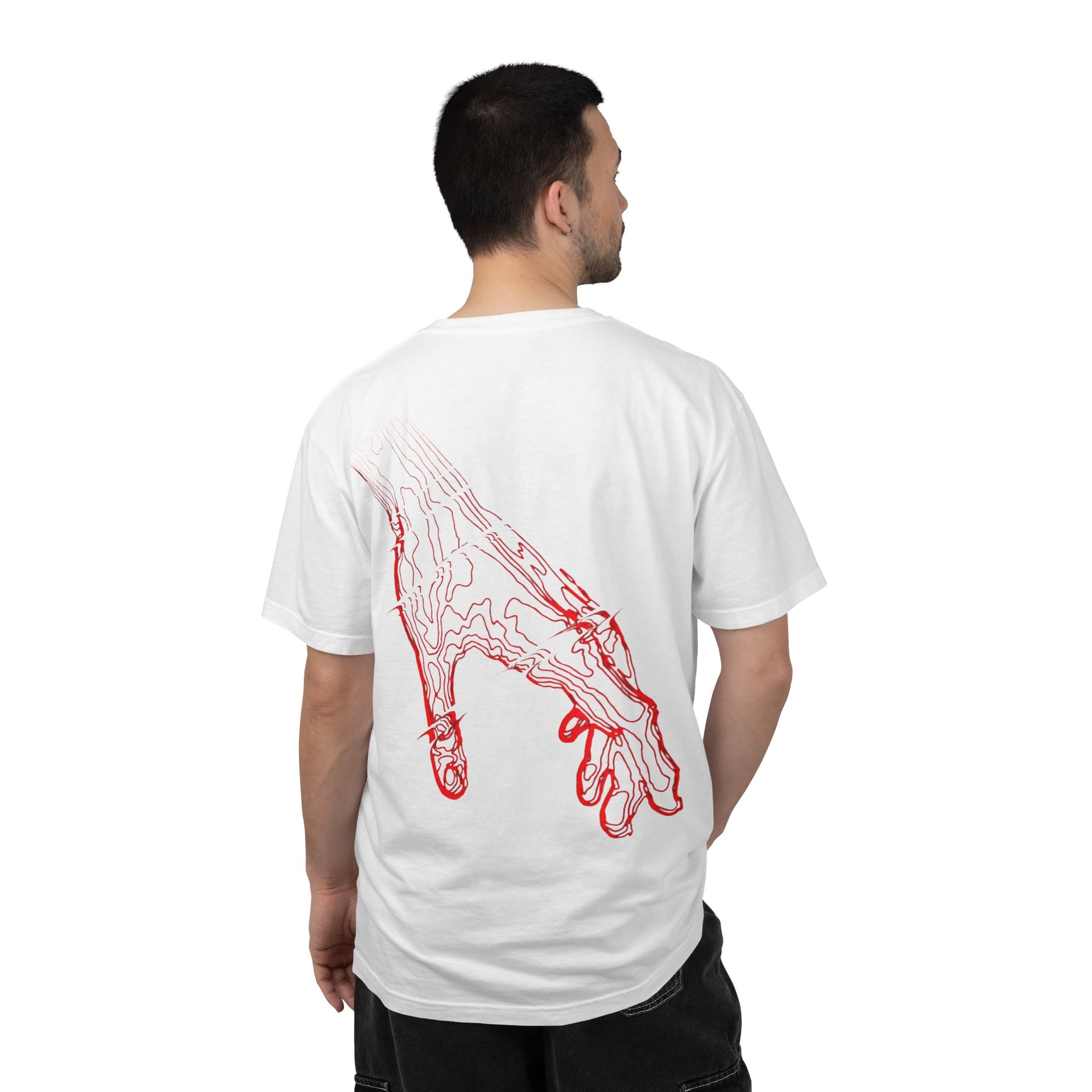 Fabrizo Fashion | "Crimson Connection" Abstract Graphic T-Shirt