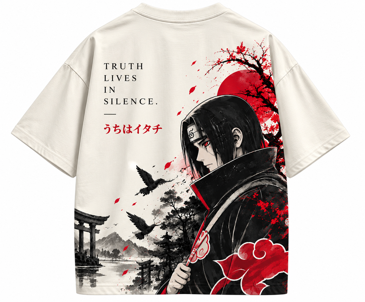 Premium Limited Edition Itachi Uchiha Oversized T-Shirt – Anime Streetwear | Fabrizo Fashion