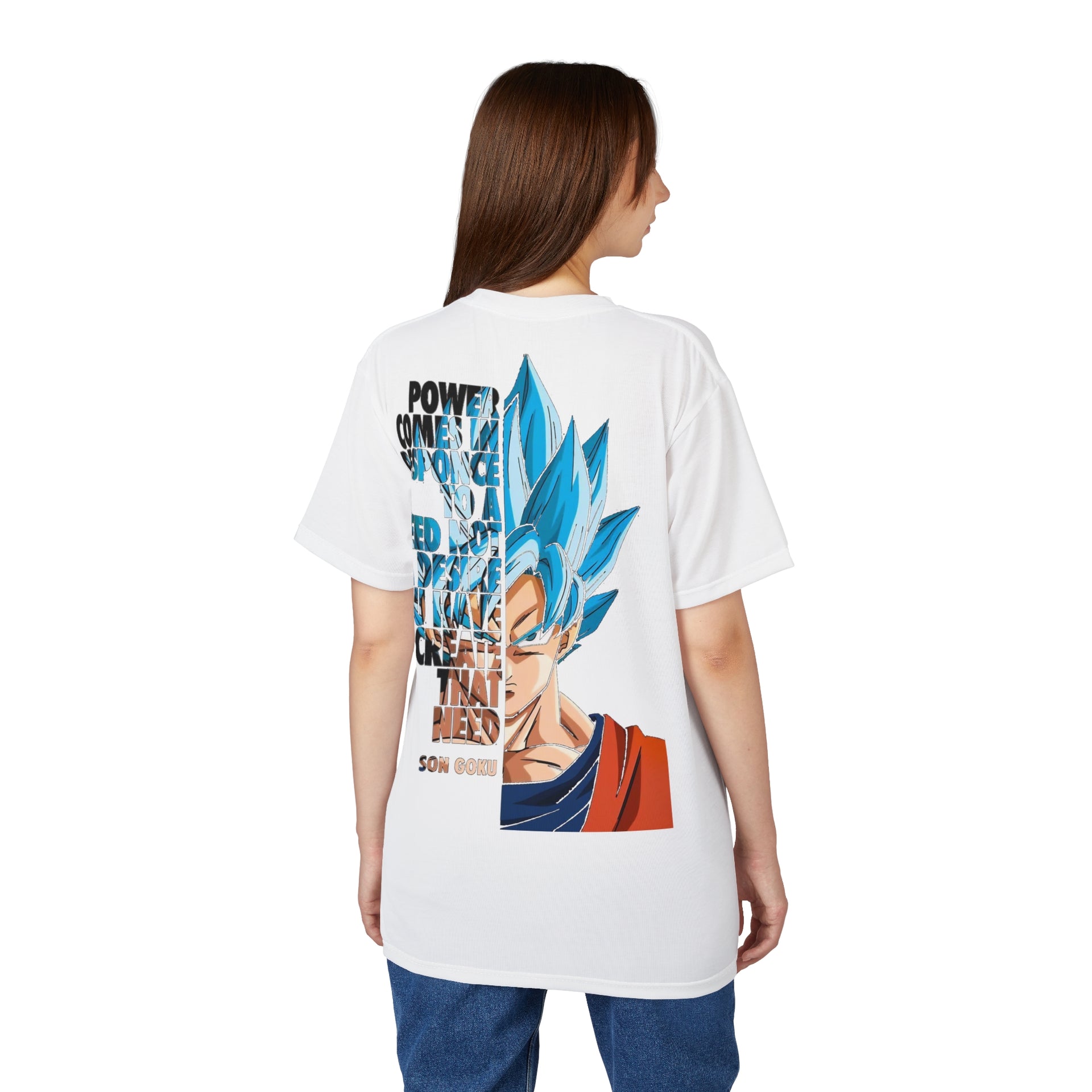 Son Goku Super Saiyan Blue Graphic T-Shirt | Anime Motivational Quote Tee