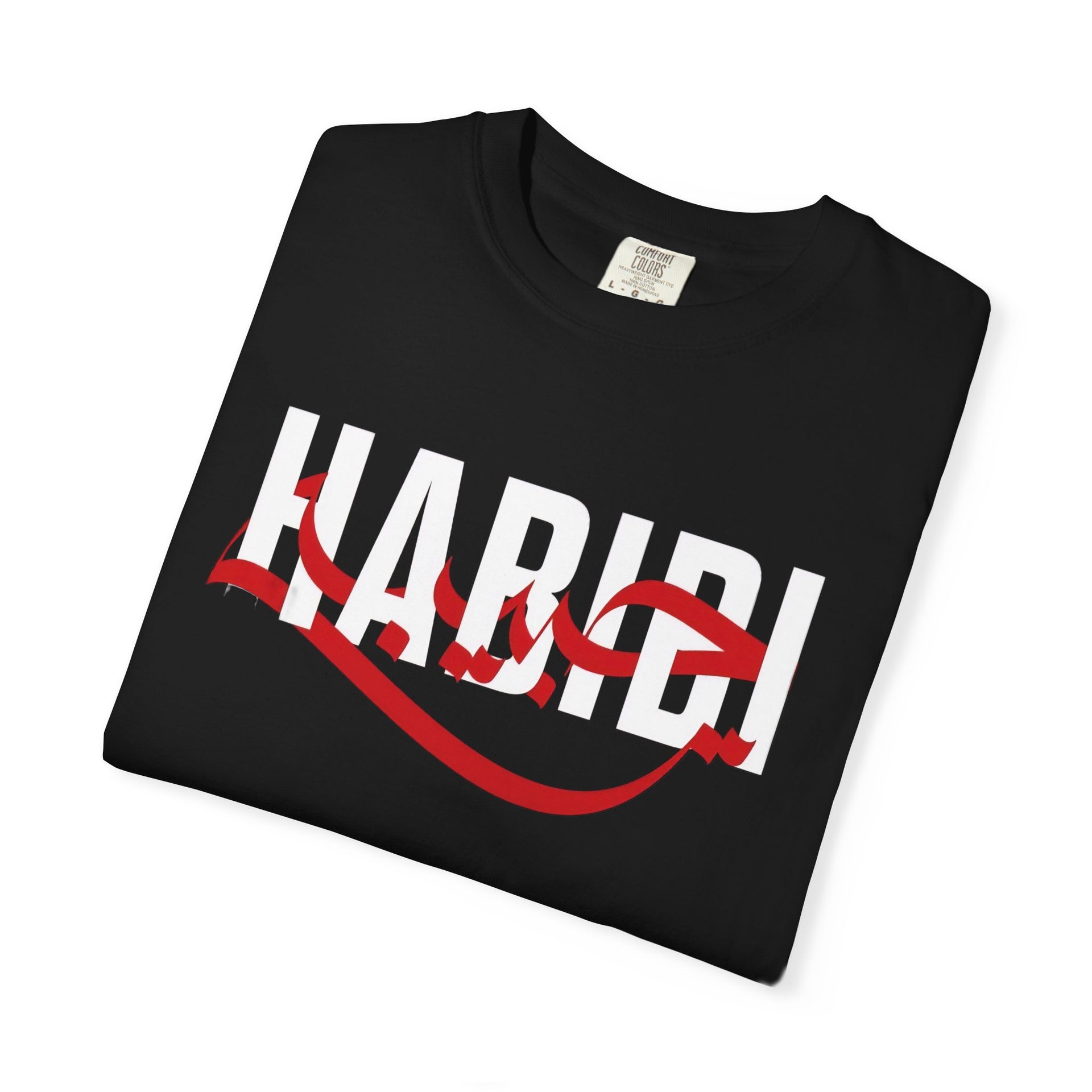 Fabrizo Black Graphic T-Shirt | Arabic & English Habibi Typography Print, Premium Cultural Streetwear