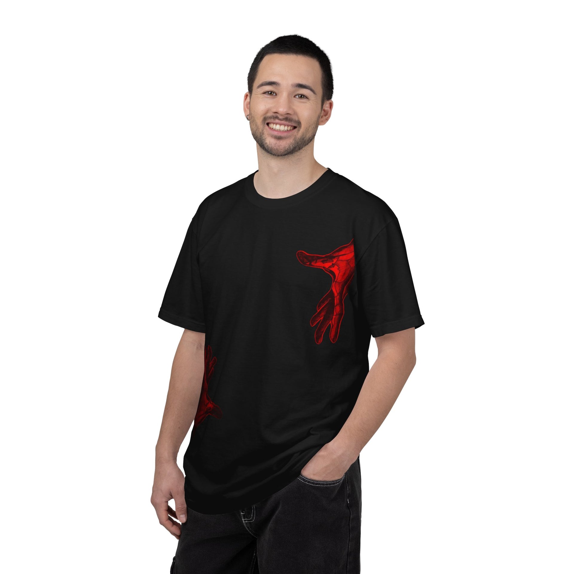 Fabrizo Fashion | "Crimson Connection" Abstract Graphic T-Shirt