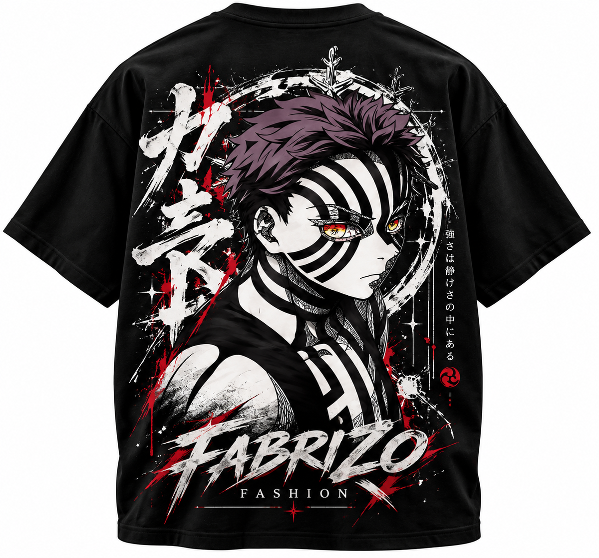 Anime Streetwear Oversized Black T-Shirt – FABRIZO FASHION Premium Graphic Tee