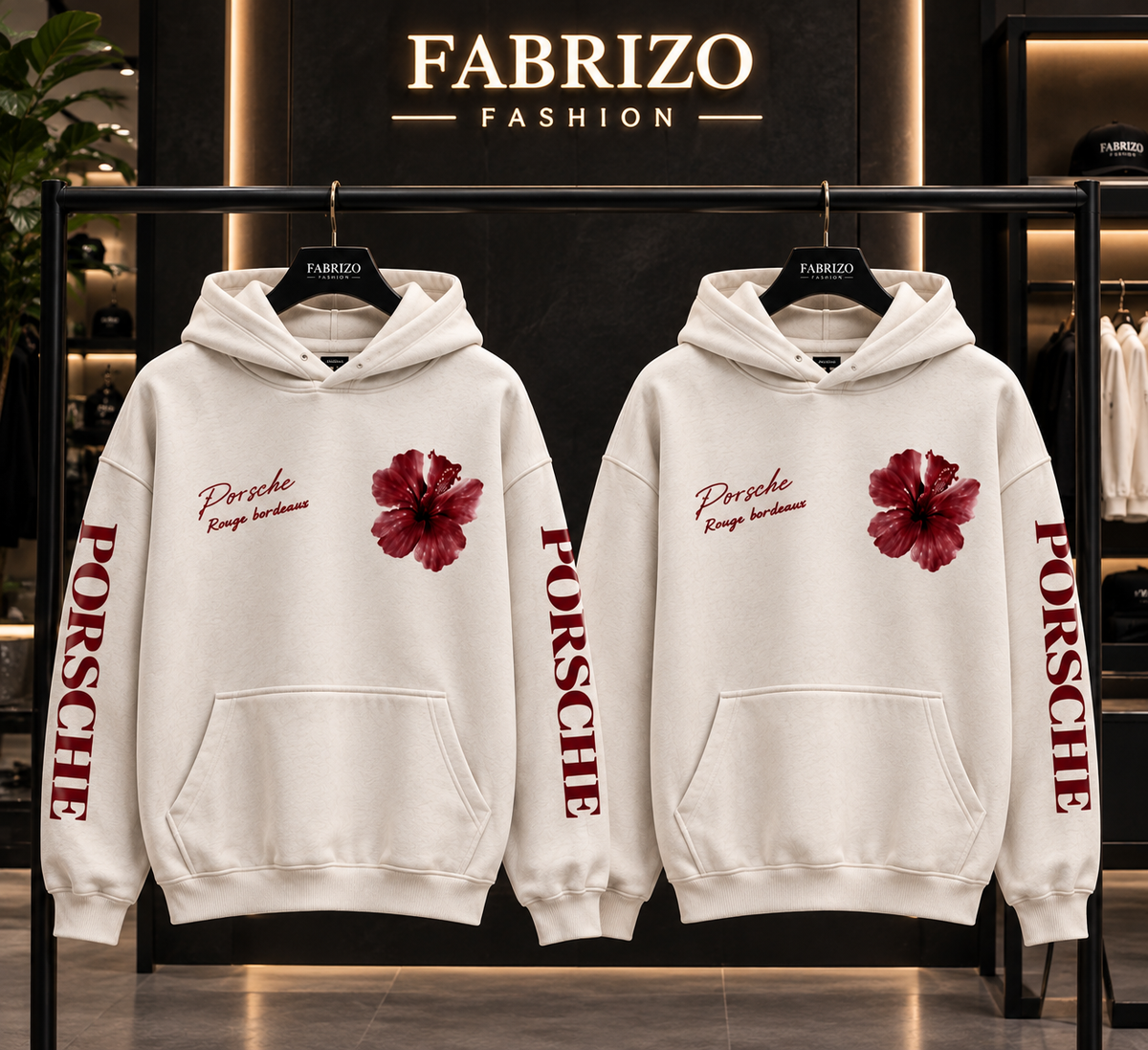 Rouge Bordeaux Oversized Hoodie – Premium Streetwear