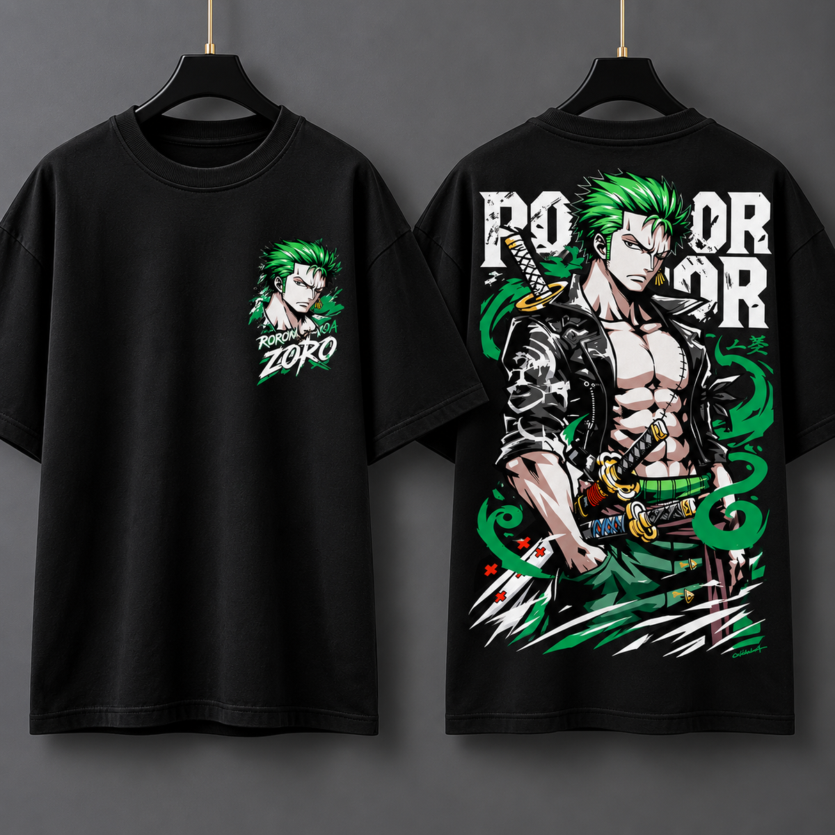 Roronoa Zoro Oversized T-Shirt – Anime Streetwear | Fabrizo Fashion