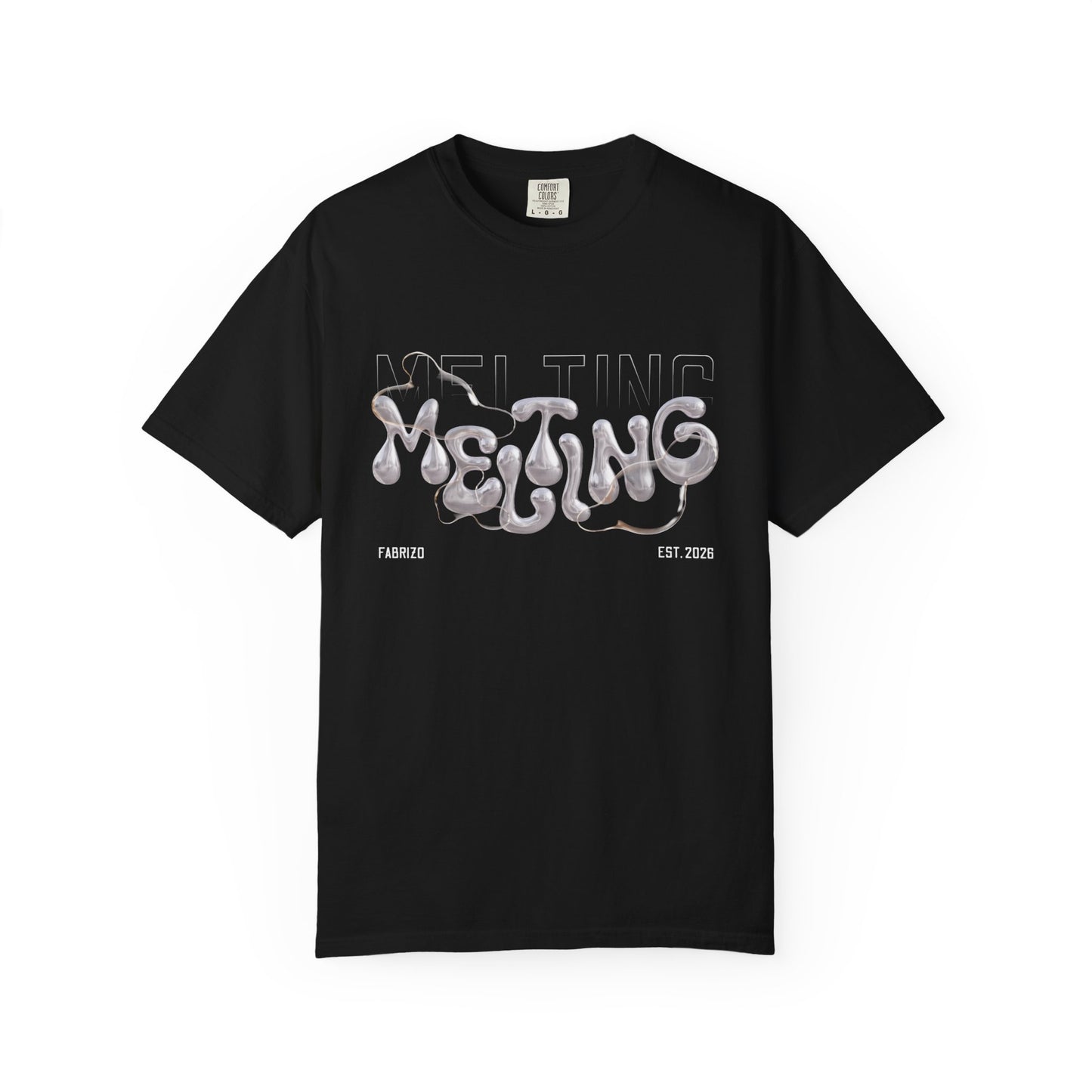 FABRIZO “Melting” Black Graphic T-Shirt – Premium Streetwear Dubai