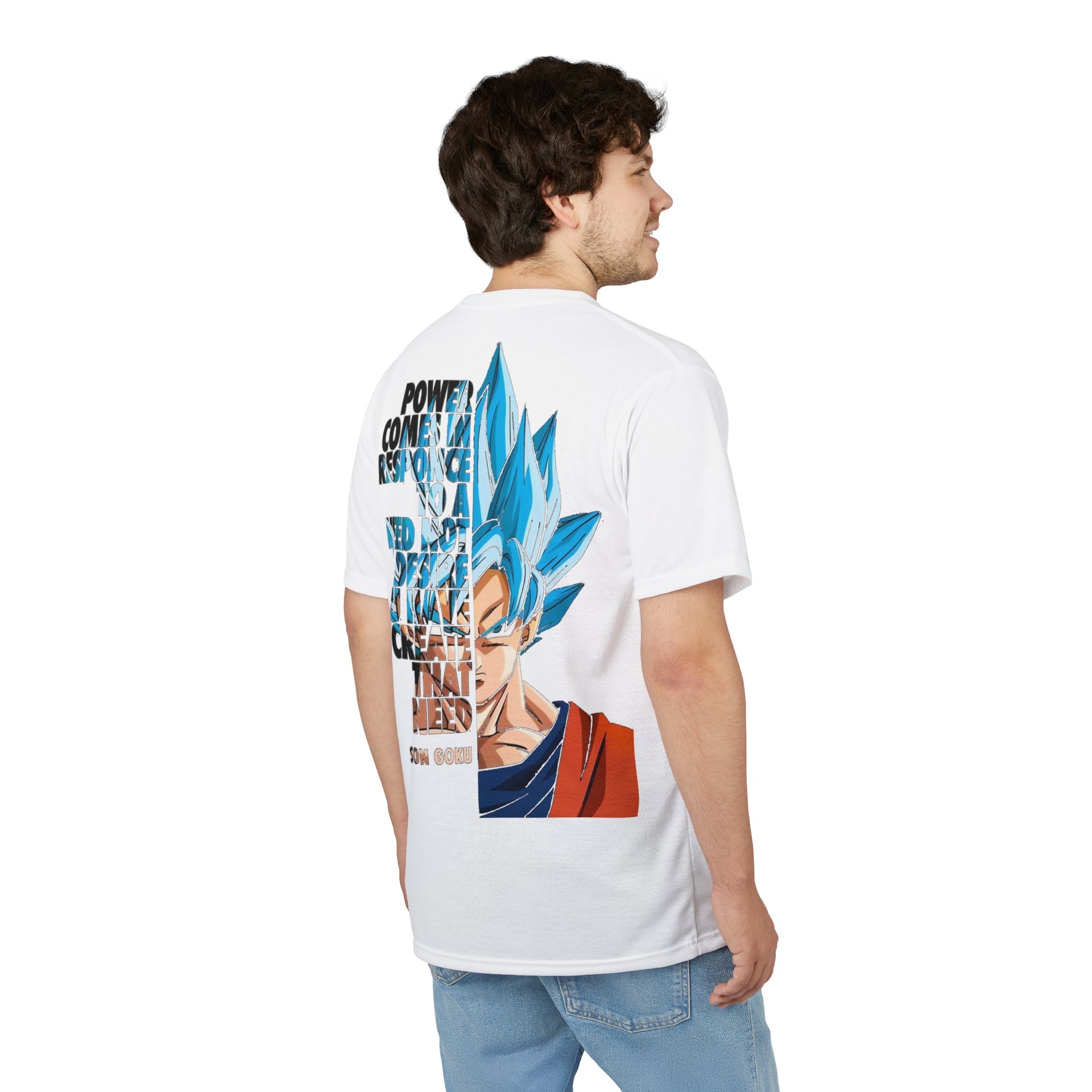 Son Goku Super Saiyan Blue Graphic T-Shirt | Anime Motivational Quote Tee