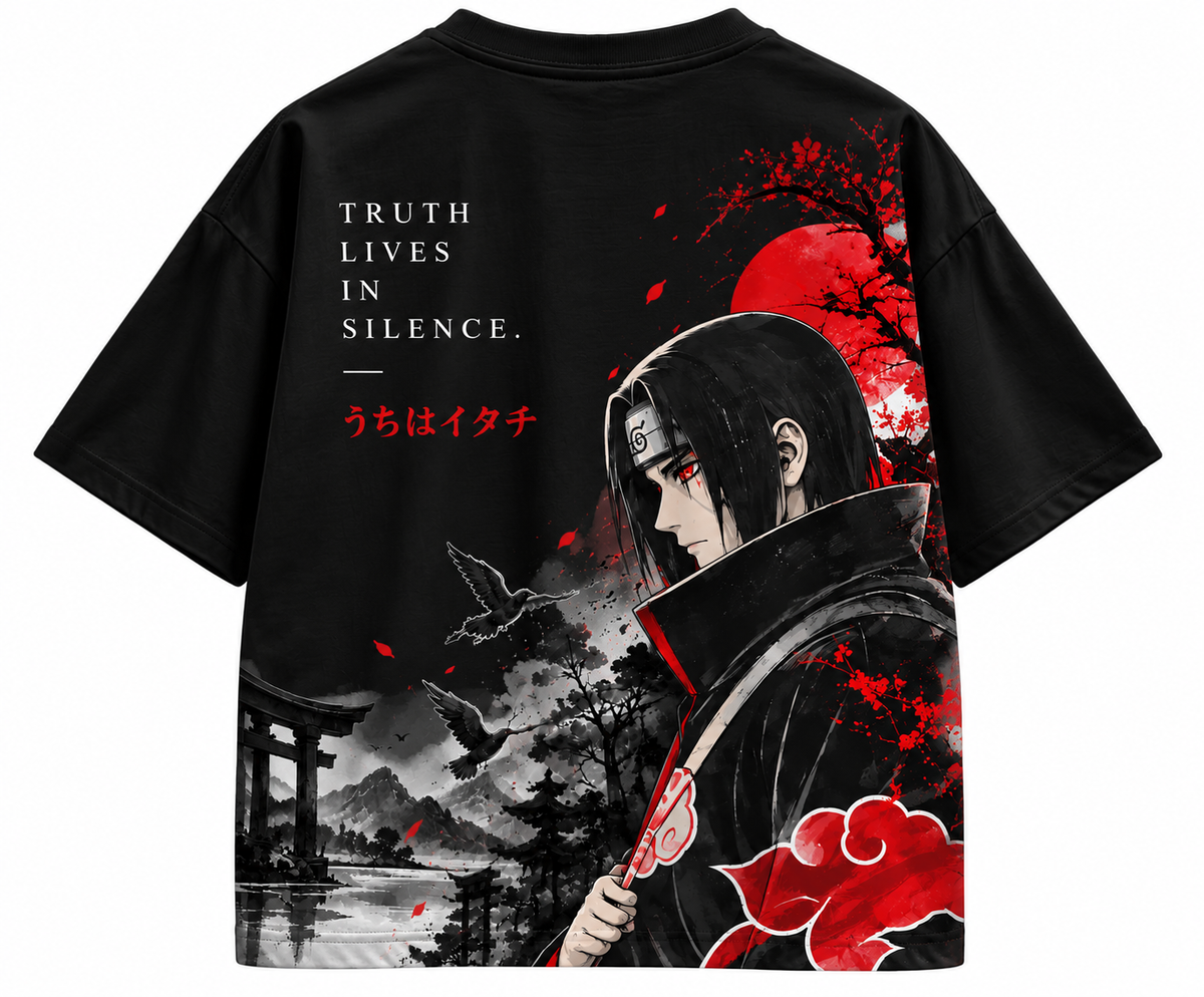 Premium Limited Edition Itachi Uchiha Oversized T-Shirt – Anime Streetwear | Fabrizo Fashion
