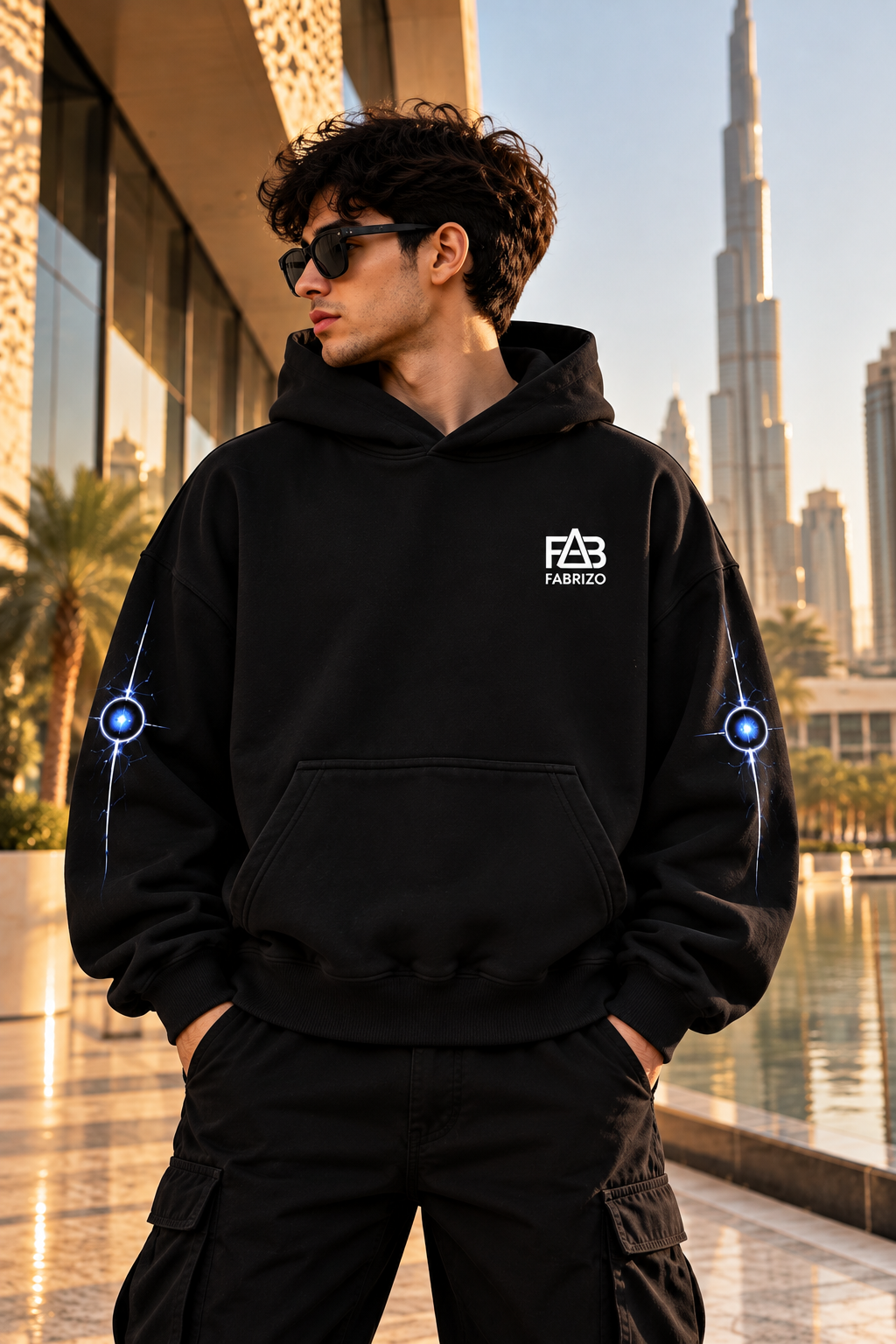 Gojo Anime Hoodie – Electric Blue Edition Premium | FABRIZO FASHION