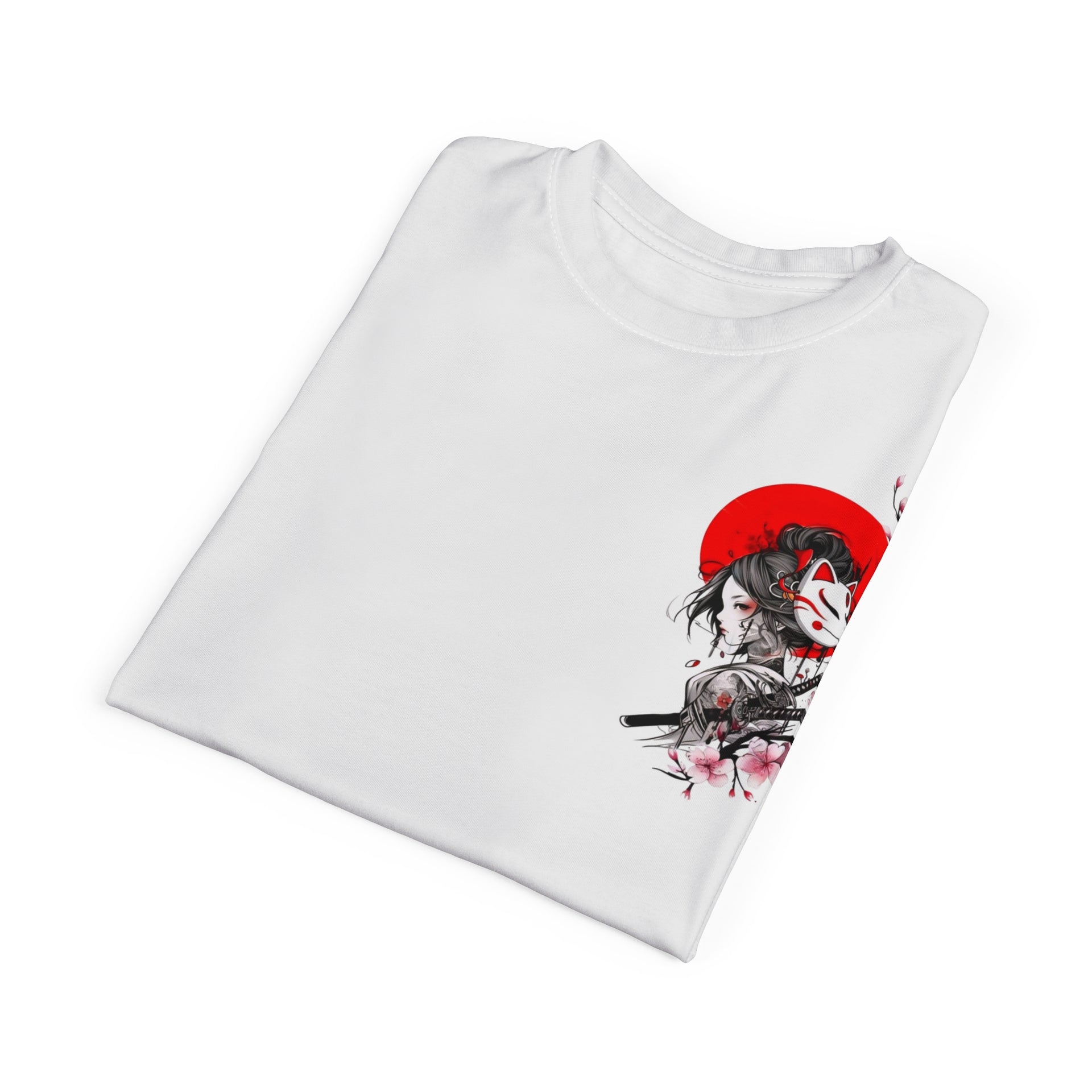Women's White Graphic T-Shirt Watercolor Butterfly & Portrait Back Print, Premium Cotton Streetwear