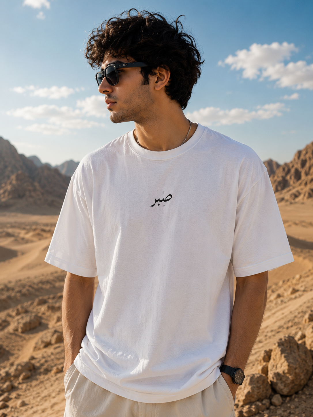 Sabr Arabic Oversized T-Shirt – Patience & Heritage Edition