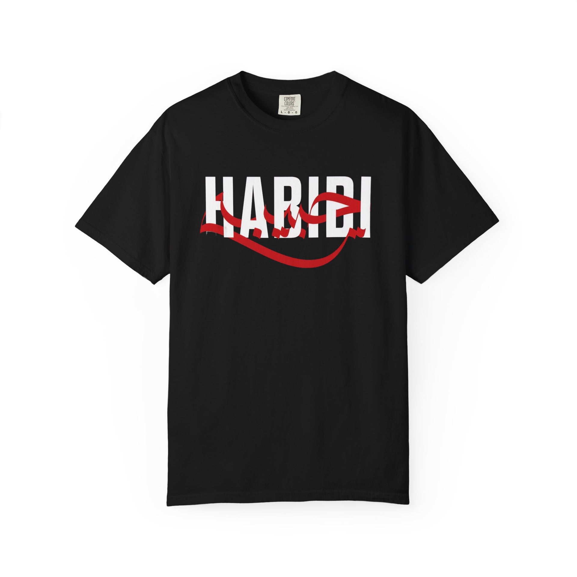 Fabrizo Black Graphic T-Shirt | Arabic & English Habibi Typography Print, Premium Cultural Streetwear