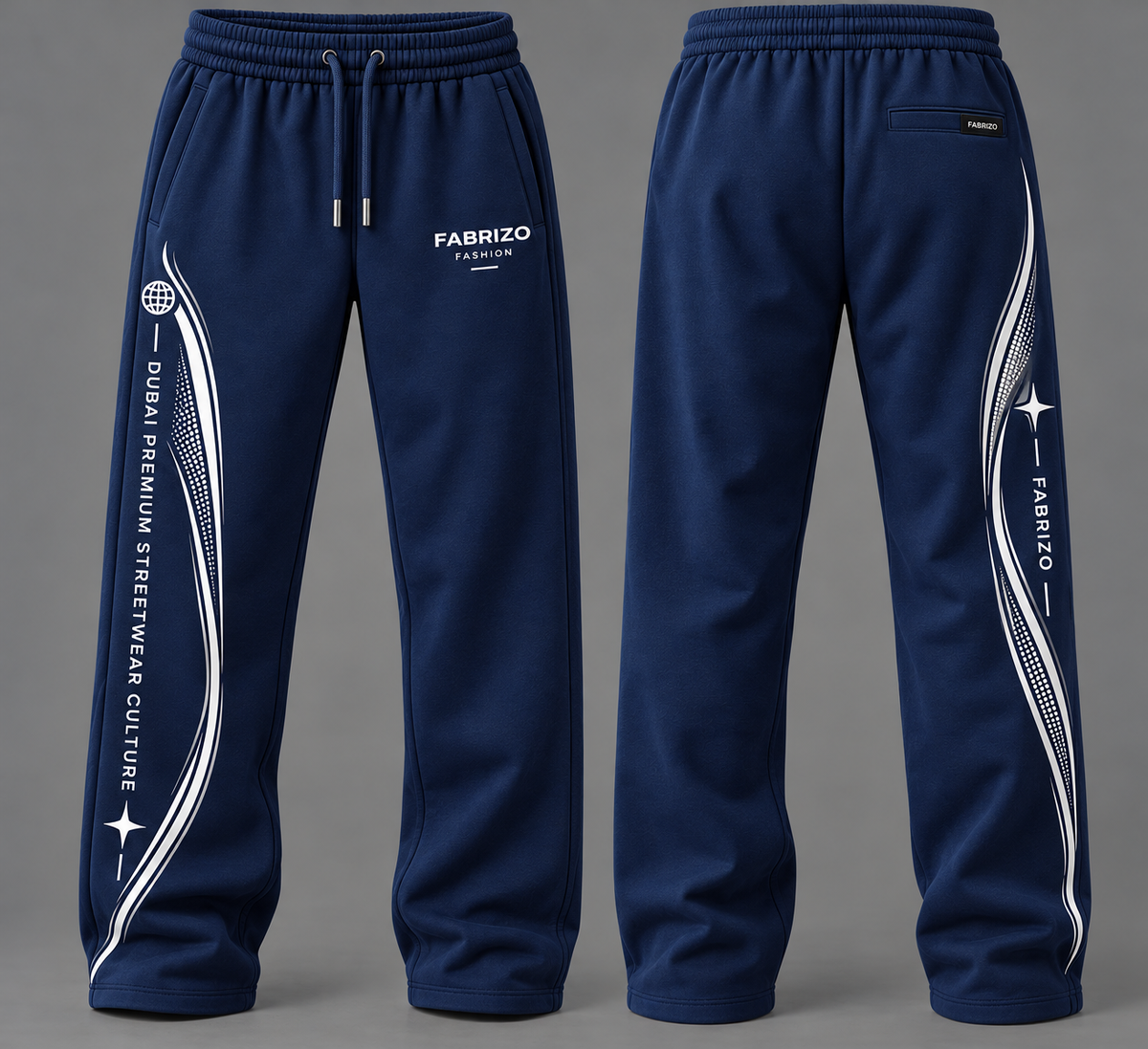 FABRIZO Premium White Joggers – Trouser Dubai Streetwear Edition