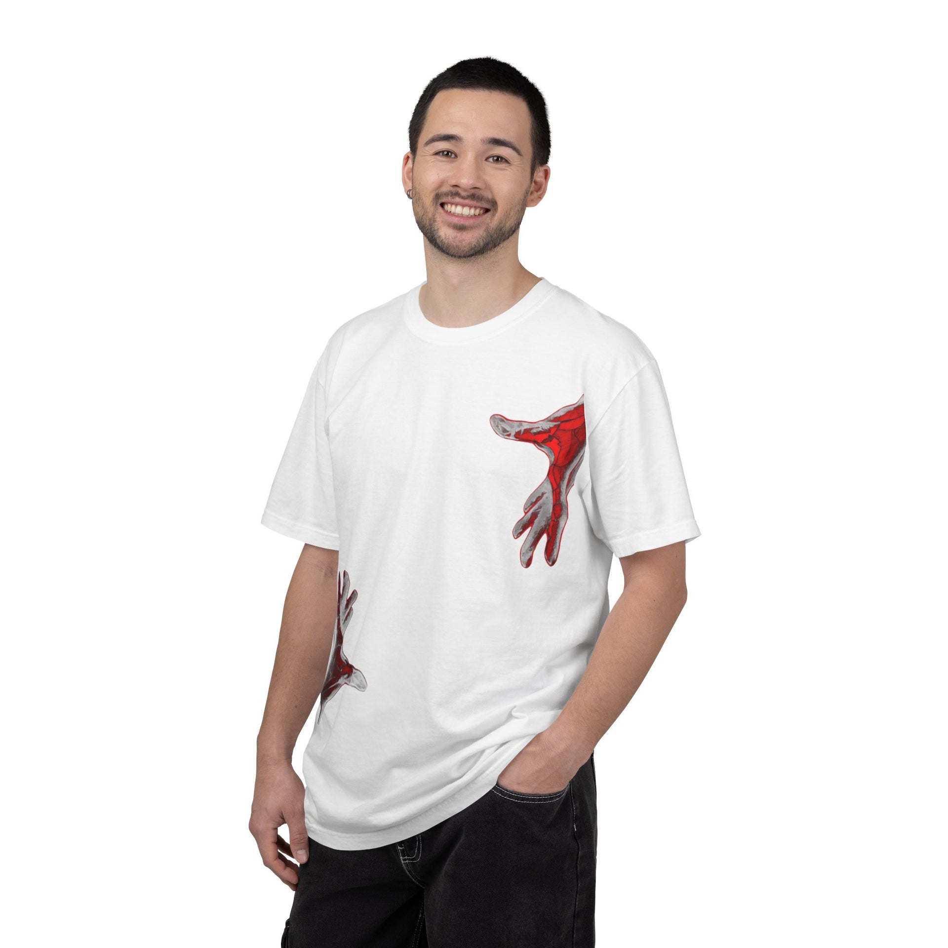 Fabrizo Fashion | "Crimson Connection" Abstract Graphic T-Shirt