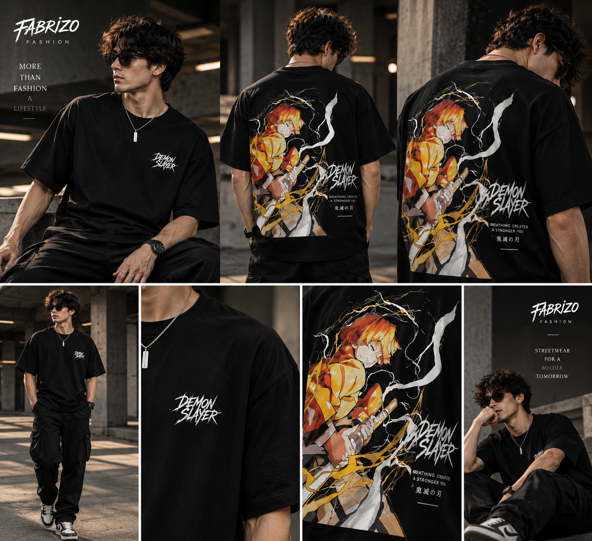 Zenitsu Agatsuma Oversized T-Shirt – Thunder Breathing Edition