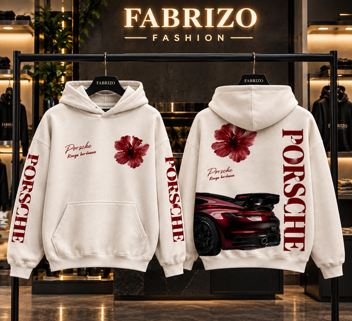 Rouge Bordeaux Oversized Hoodie – Premium Streetwear