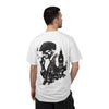 Fabrizo White Graphic T-Shirt | Retro London Streetwear, Flat Cap Smoking Man Back Print Premium Tee