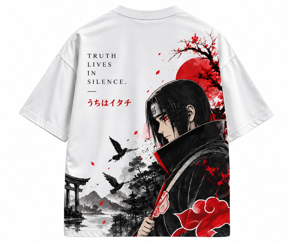 Premium Limited Edition Itachi Uchiha Oversized T-Shirt – Anime Streetwear | Fabrizo Fashion