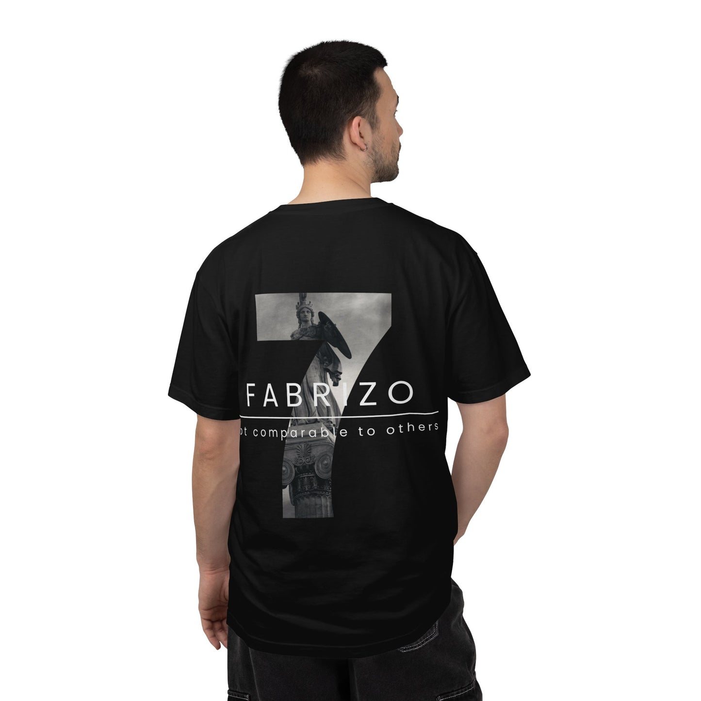 FABRIZO Signature 7 Black Graphic T-Shirt – Premium Streetwear in Dubai