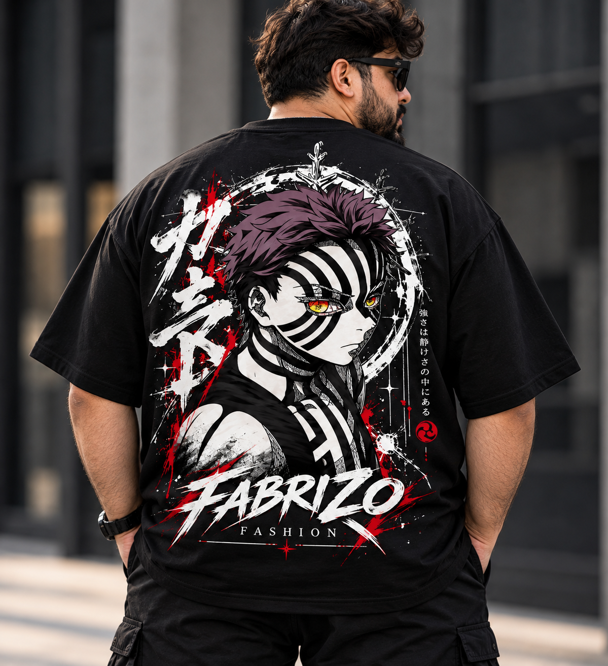 Anime Streetwear Oversized Black T-Shirt – FABRIZO FASHION Premium Graphic Tee
