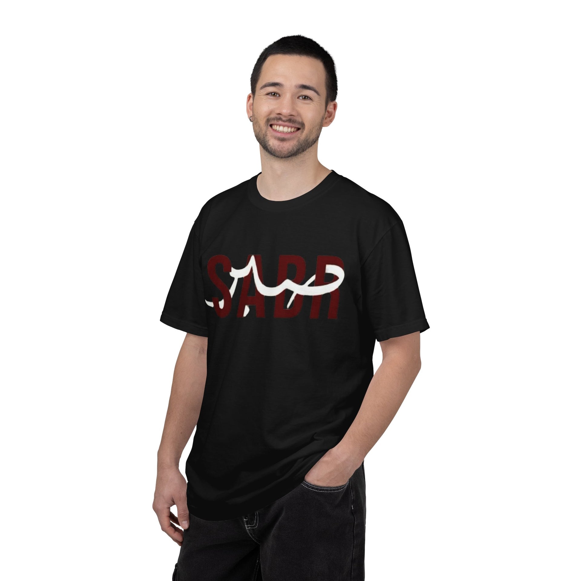 Al-Zaman Sabr Hybrid Calligraphy Tee – Urban Black