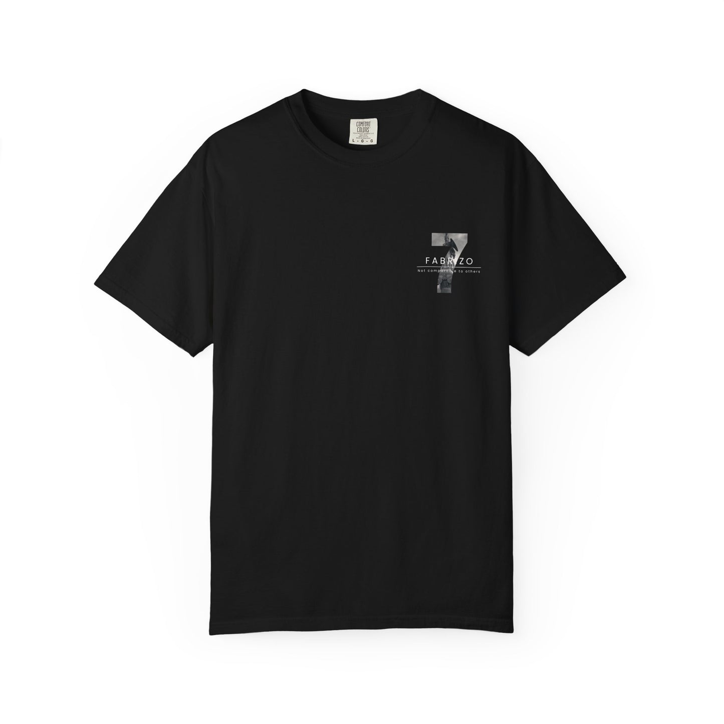 FABRIZO Signature 7 Black Graphic T-Shirt – Premium Streetwear in Dubai