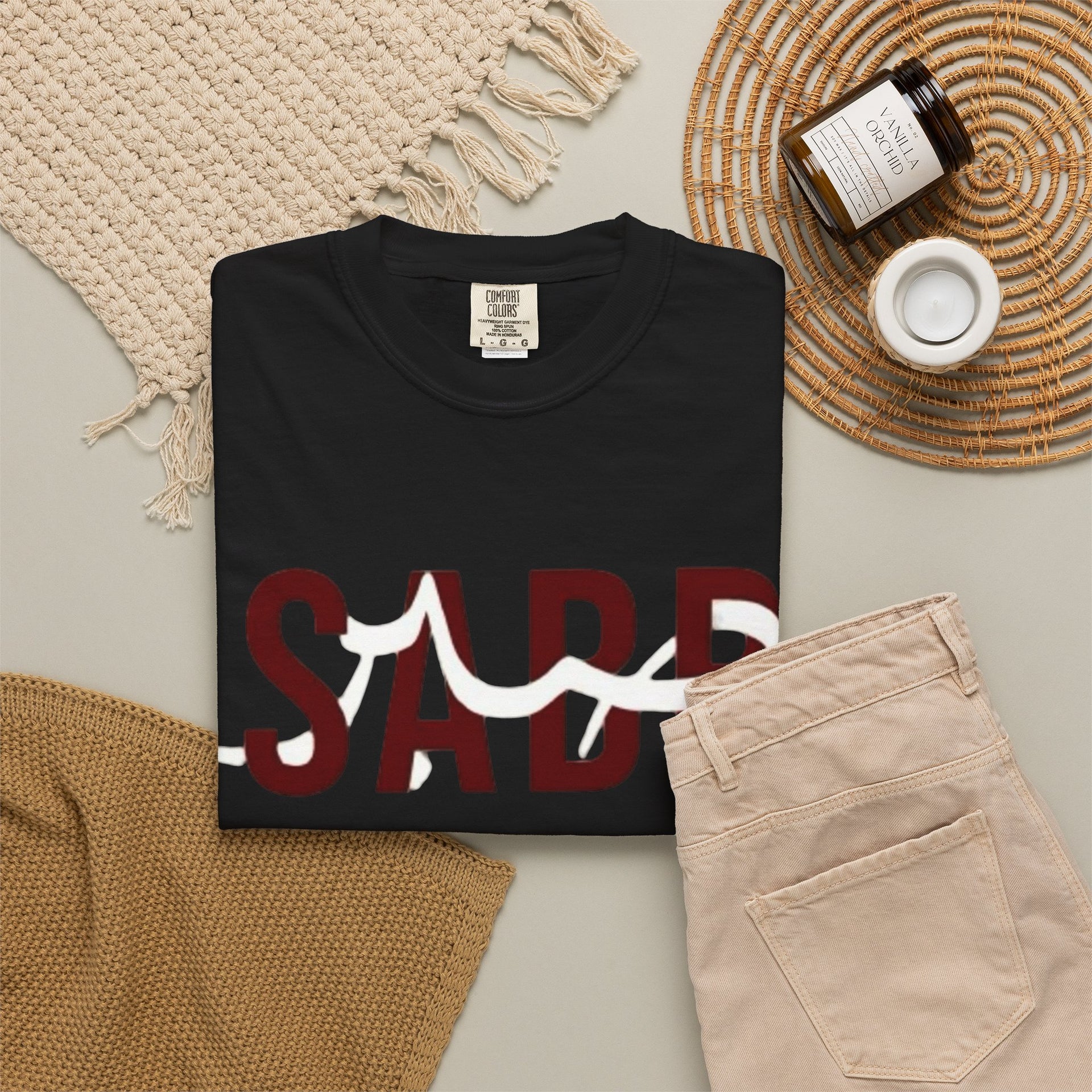 Al-Zaman Sabr Hybrid Calligraphy Tee – Urban Black