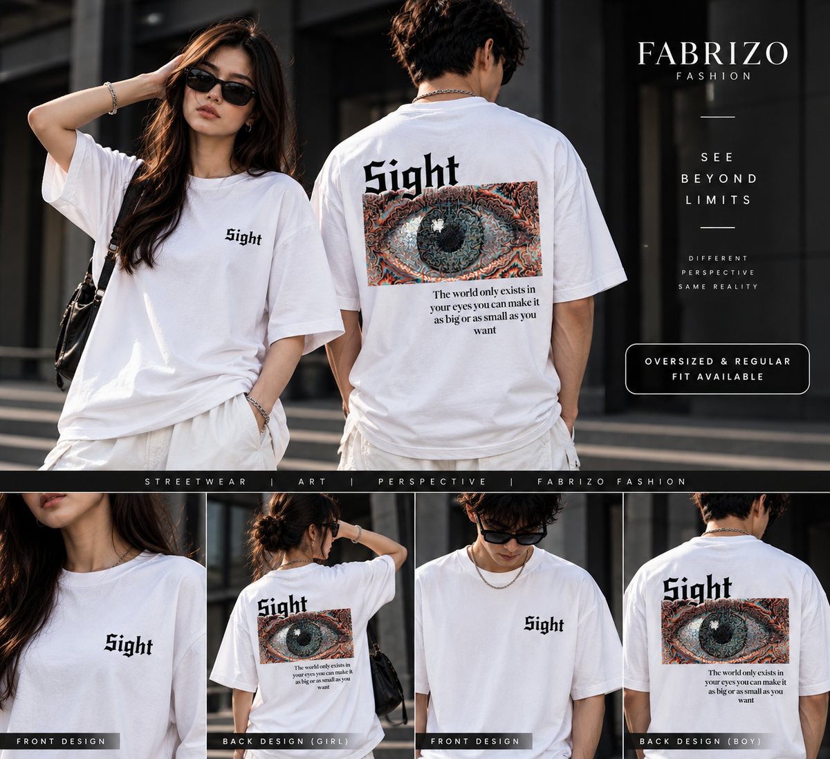 Sight T-Shirt – Oversized & Regular Fit | FABRIZO FASHION