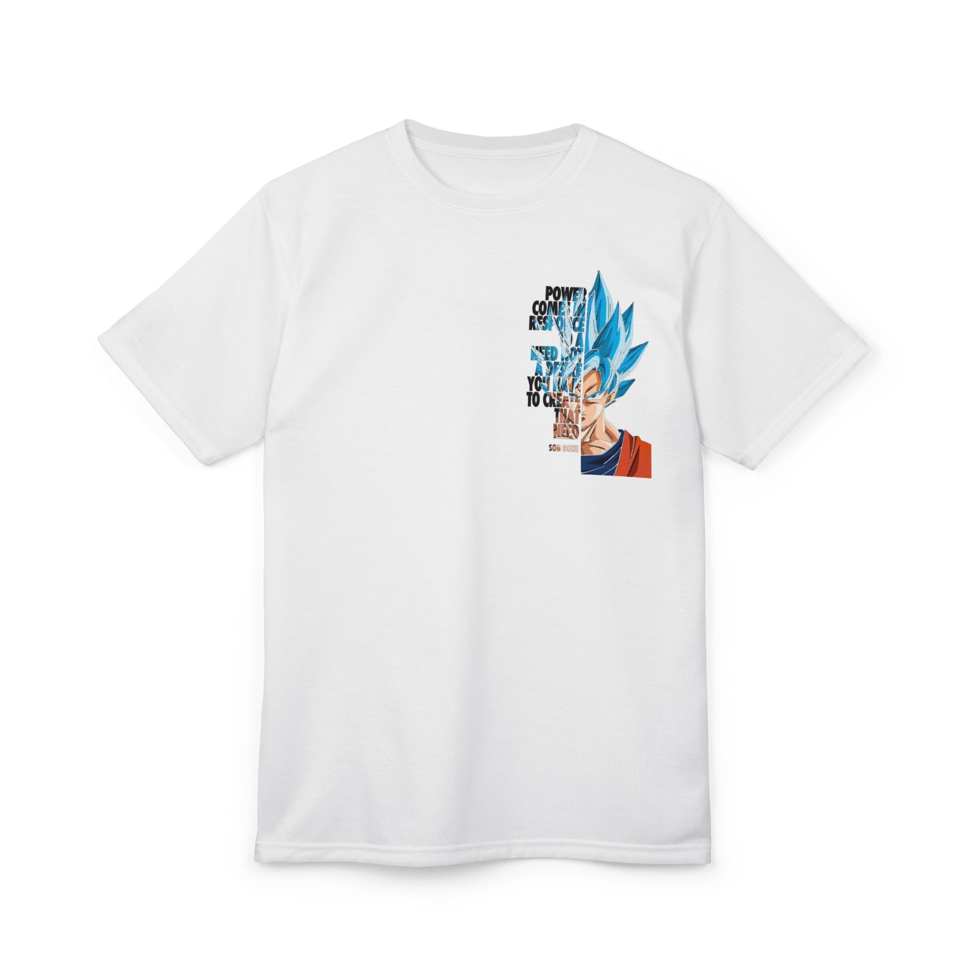 Son Goku Super Saiyan Blue Graphic T-Shirt | Anime Motivational Quote Tee