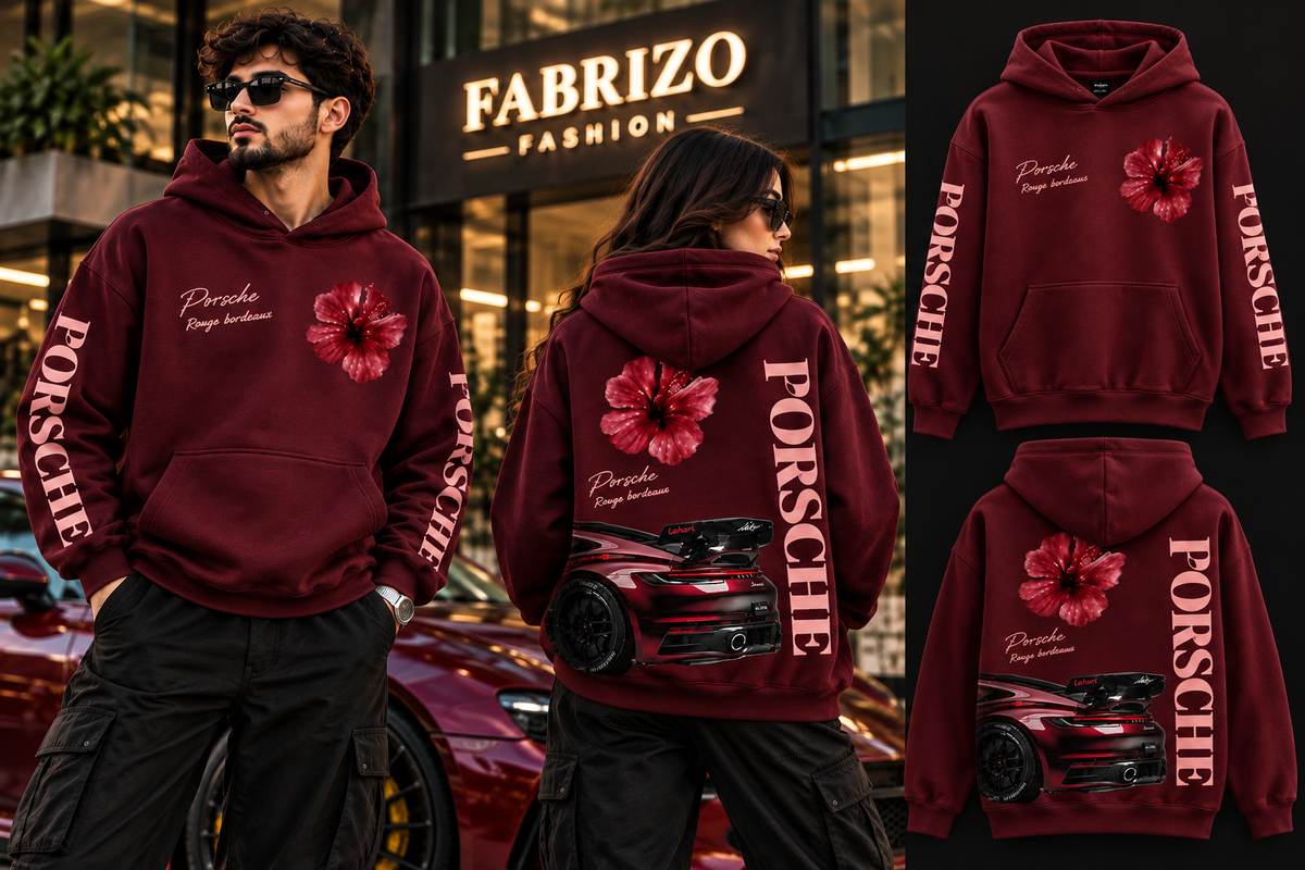 Rouge Bordeaux Oversized Hoodie – Premium Streetwear