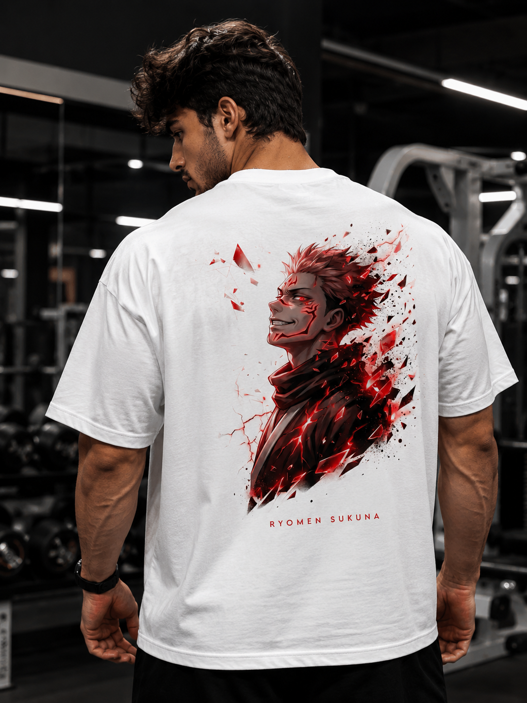 Ryomen Sukuna Oversized Anime T-Shirt – King of Curses Edition