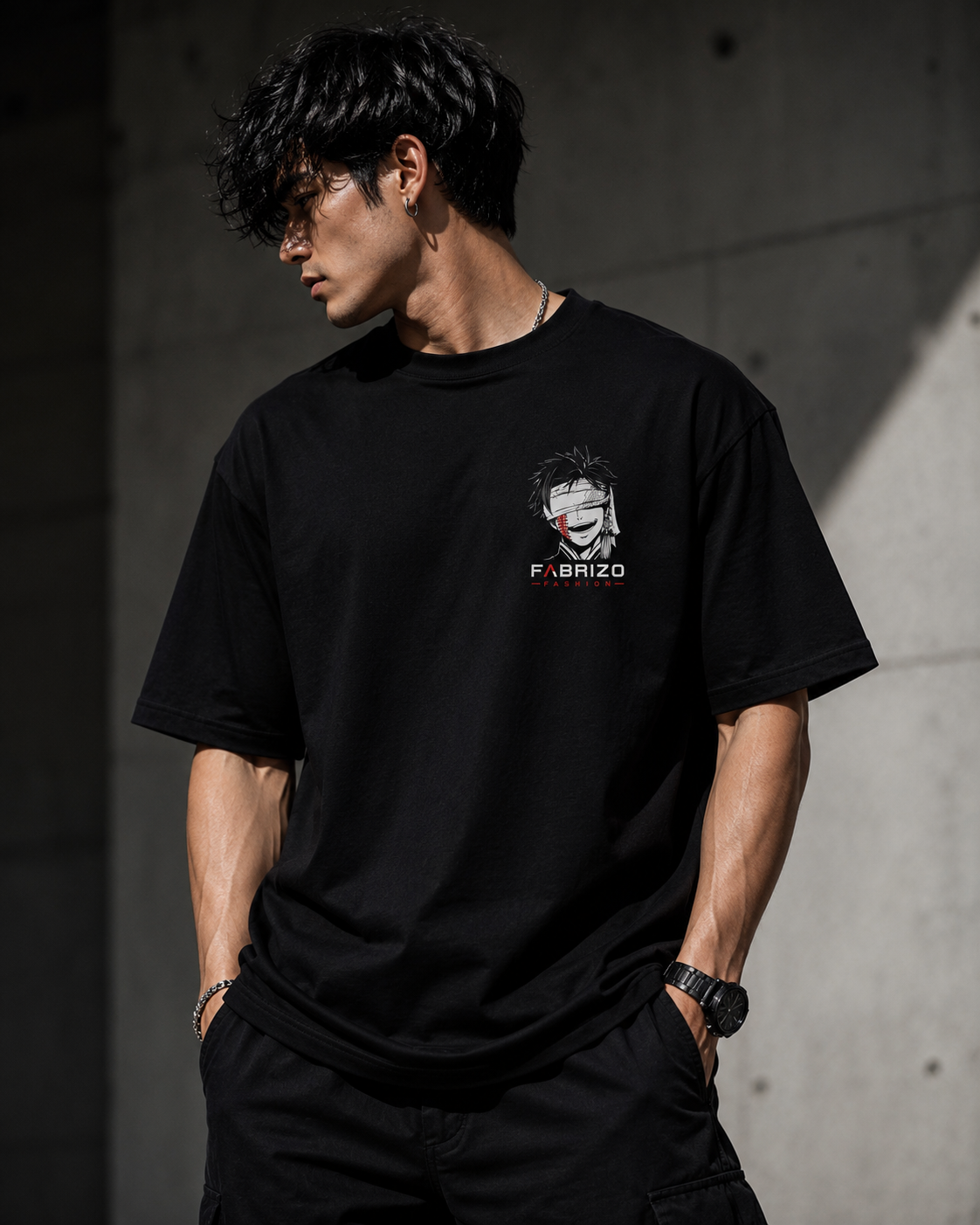 FABRIZO Itachi Uchiha Oversized Black T-Shirt – Shadow Shinobi Edition