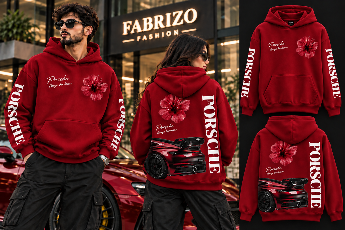 Rouge Bordeaux Oversized Hoodie – Premium Streetwear
