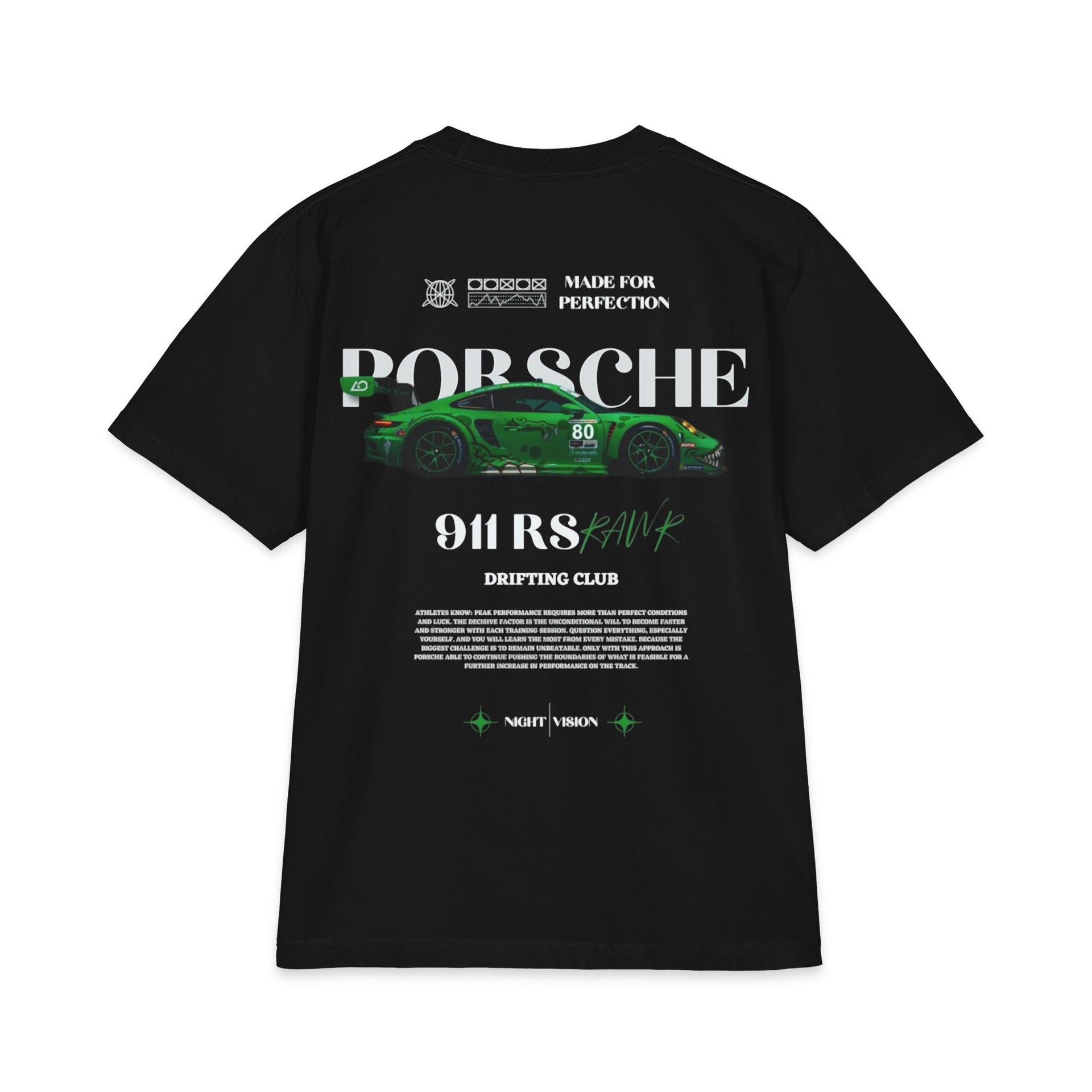 FABRIZO FASHION Porsche 911 GT3 R "Rexy" Graphic Tee – High-Performance Automotive Streetwear T-Shirt