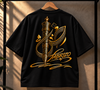 FABRIZO Royal Signature Premium Oversized T-Shirt – Black & Gold Luxury Streetwear
