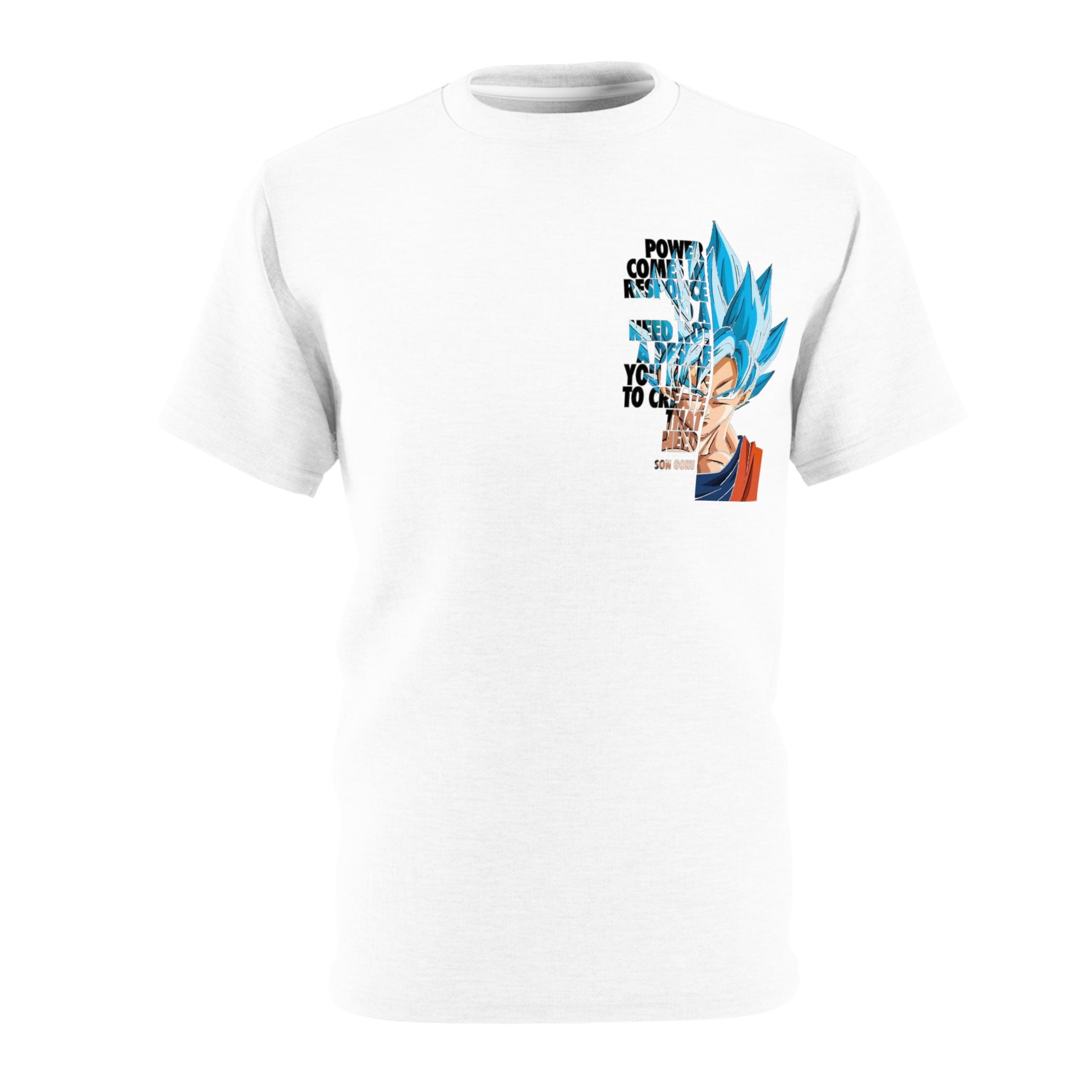 Son Goku Super Saiyan Blue Graphic T-Shirt | Anime Motivational Quote Tee