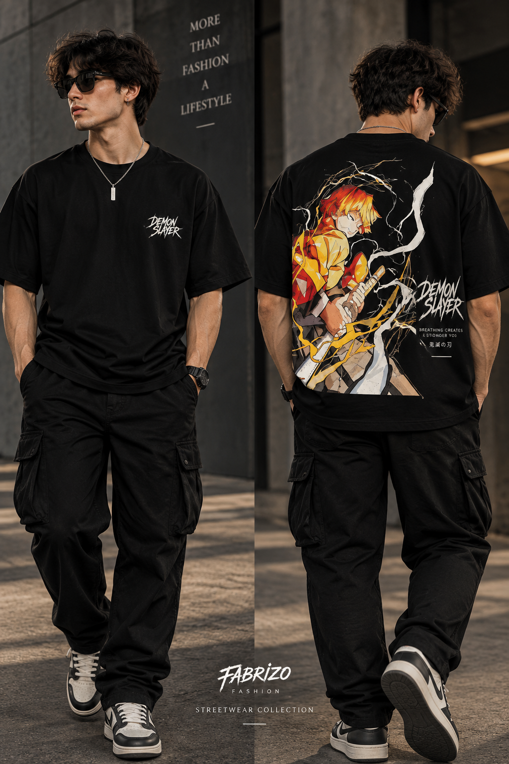Zenitsu Agatsuma Oversized T-Shirt – Thunder Breathing Edition