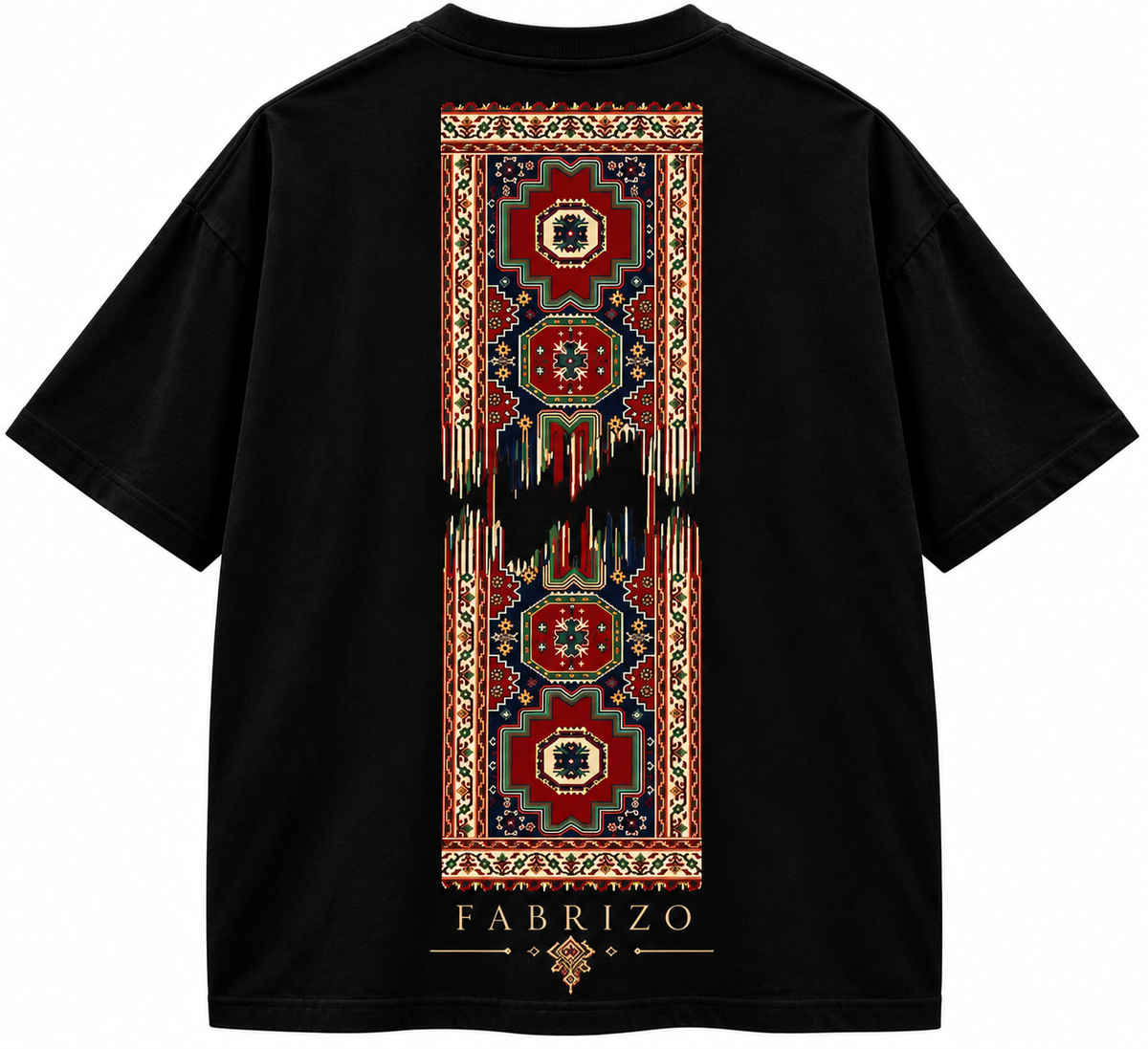 FABRIZO Heritage Oversized T-Shirt – Traditional Carpet Art Edition