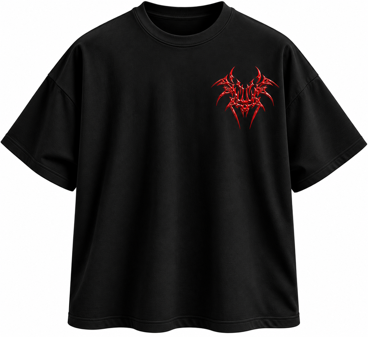 Red Tribal Oversized T-Shirt | Fabrizo Fashion