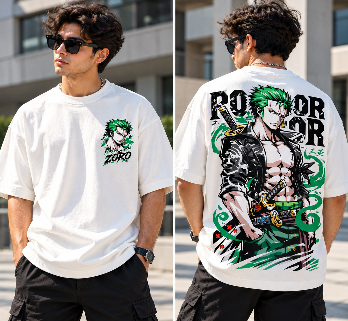 Roronoa Zoro Oversized T-Shirt – Anime Streetwear | Fabrizo Fashion