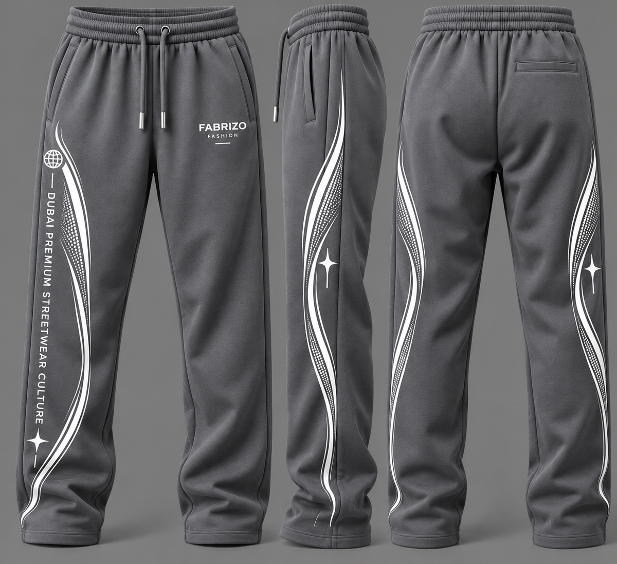 FABRIZO Premium White Joggers – Trouser Dubai Streetwear Edition