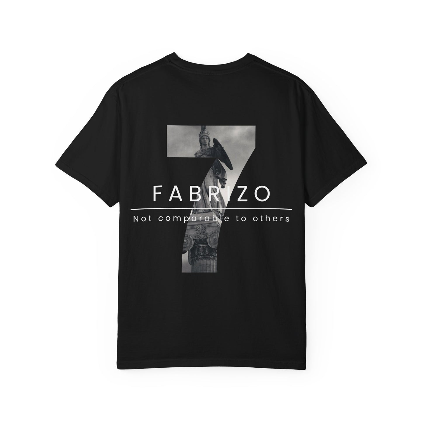 FABRIZO Signature 7 Black Graphic T-Shirt – Premium Streetwear in Dubai